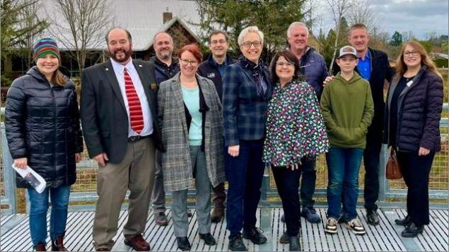 Governor Tina Kotek with Mayor Drinkwine and community leaders at Wade Creek Park